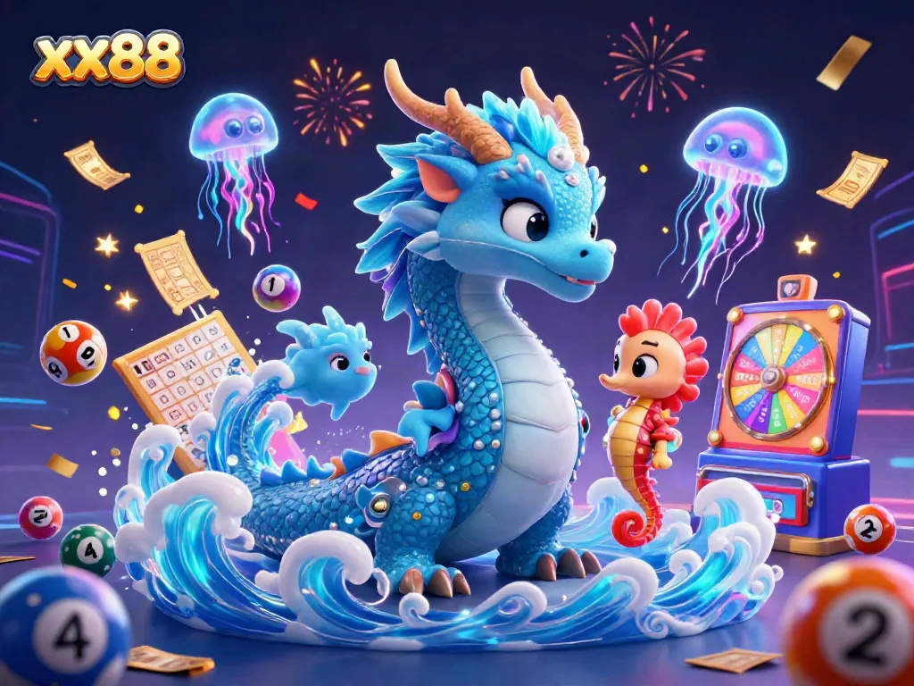 Experience excitement with the vibrant xx88 illustration showcasing dynamic casino elements and magical characters.
