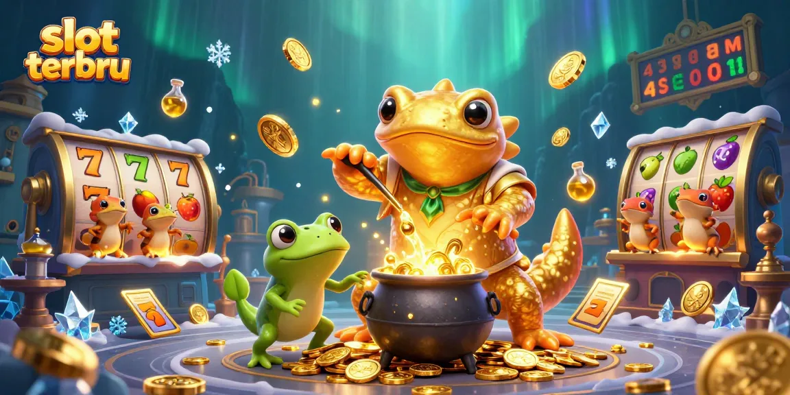 Spin the latest slot terbaru reels with vibrant golden alchemist characters and exciting game elements.
