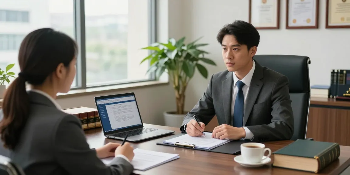 Law office consultation scene featuring criminal lawyer discussing case details, have a peek here at professional legal services.