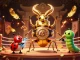 Engage with the thrilling soi kèo nhà cái showdown between boxing beetles amidst an animated casino scene.